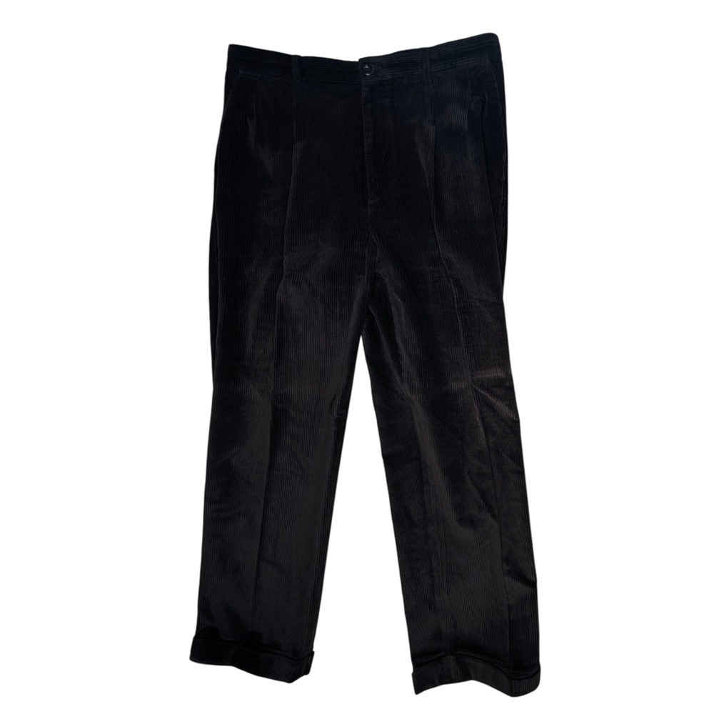 Nautica Rigger Classic Fit Mens Black Corduroy Pants Size 36W x 30L